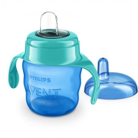 Philips AVENT Чаша за лесен преход с дръжки 6м+, 200 мл, СИНЯ SCF551/05