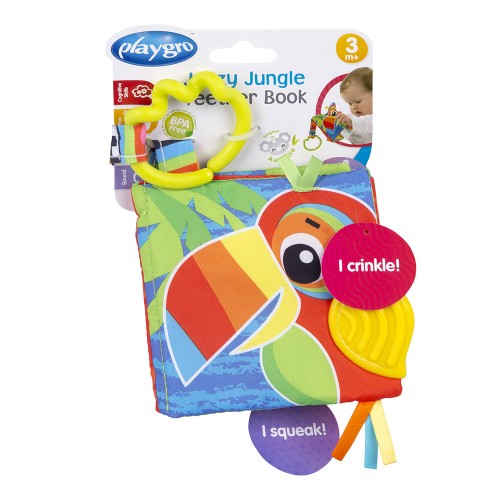 PLAYGRO Книжка-гризалка Джунгла, 3м+ 0183858