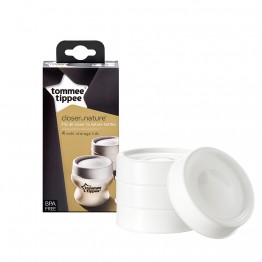 Tommee Tippee Капак за контейнер за съхранение на кърма, 4 бр./оп. 43136141