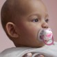 Philips AVENT Ортодонтични залъгалки Ultra Air HAPPY + стерилизаторна кутия (0-6м), НАДПИС/ПЕПЕРУДА, 2 бр./оп. SCF080/02