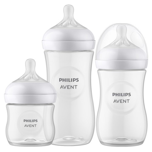 Philips AVENT SCD837/12 Комплект за новородено Natural Response с 3 шишета и четка за почистване