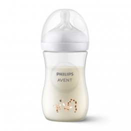 Philips AVENT Шише за хранене Natural Response 260 мл 1м+ декор Жирафи SCY903/66