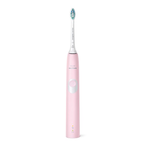 Philips Sonicare Звукочестотна четка за зъби Protective Clean 4300, розова с кутия за пътуване HX6806/03