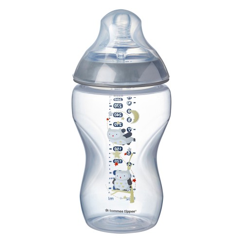 Tommee Tippee Шише за хранене EASI-VENT 3м+, 340 мл, с декорация БУХАЛИ 42269775