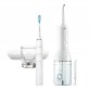 Орален душ Philips Sonicare Power Flosser 3000 Interdental и Звукочестотна четка за зъби Diamond Clean, серия 9000, бяла HX3866/41