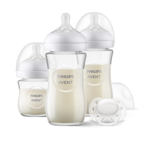 Philips AVENT SCD878/11 Комплект за бебе Natural Response с 3 стъклени шишета и залъгалка