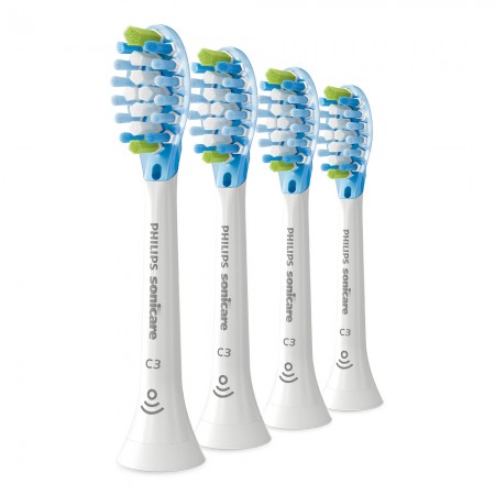 Philips Sonicare Стандартна глава Premium Plaque Defence C3 BrushSync, бяла, (4бр./op.) HX9044/17