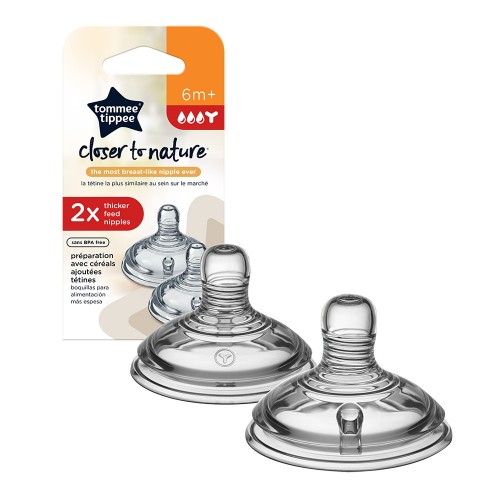 Tommee Tippee Биберони Closer to Nature ЗВЕЗДА, 3 капки с прорез, 6м+, 2 бр/оп 42214275