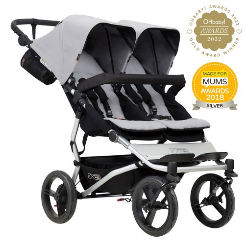 Mountain Buggy Количка за близнаци Duet V3 Silver (светло сив)