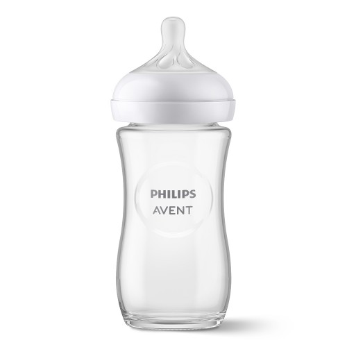 Philips AVENT Стъклено шише за хранене Natural Response 240 мл 0м+ SCY933/01