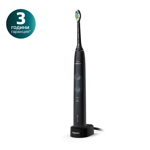 Philips Sonicare Звукочестотна четка за зъби Protective Clean 4500, черна HX6830/44