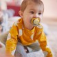 Philips AVENT Ортодонтични залъгалки Ultra Air Happy + стерилизаторна кутия (6-18м), с декорация, сиво/жълто, 2 бр./оп. SCF080/18