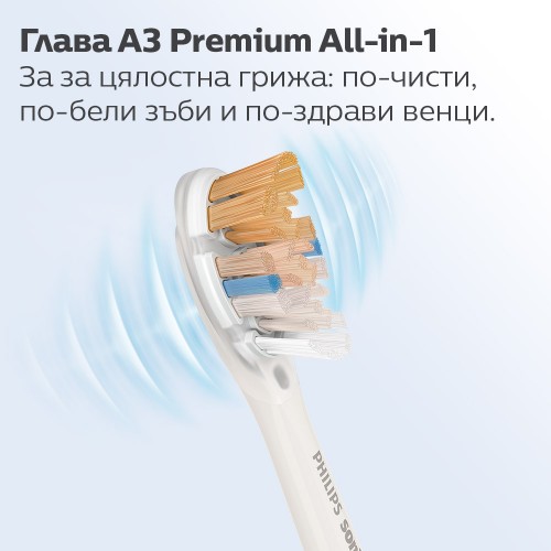 Philips Sonicare Стандартна глава Premium All-in-1 BrushSync, бяла, (2бр./oп) HX9092/10