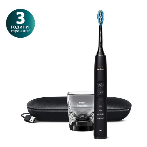 Philips Sonicare Звукочестотна четка за зъби Diamond Clean, серия 9000, черна HX9911/09