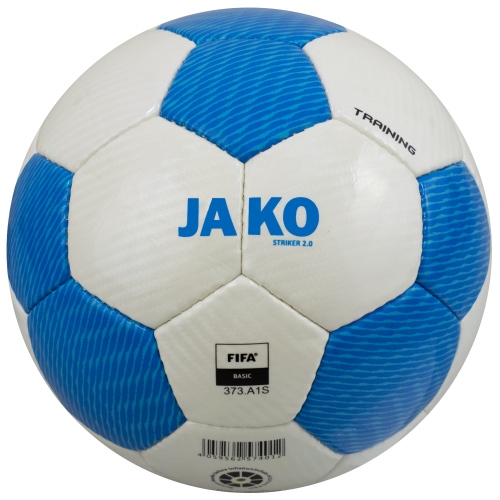 Футболна топка JAKO Striker 2.0 FIFA Basic, Размер 5, Бял със син