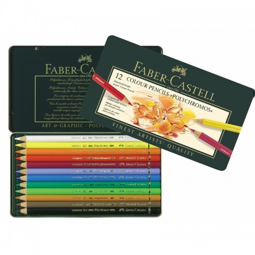 Faber-Castell Цветни моливи Polychromos, 12 цвята