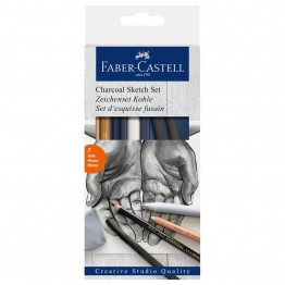 Faber-Castell Въглени Creative Studio, комплект, 7 части