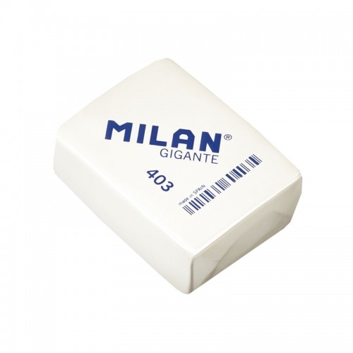 Milan Гума за молив Miga De Pan 403, голяма, бяла, 3 броя
