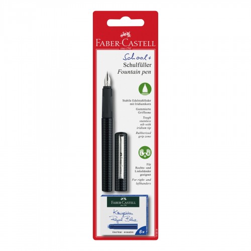 Faber-Castell Писалка, черна, с включени 6 патрончета