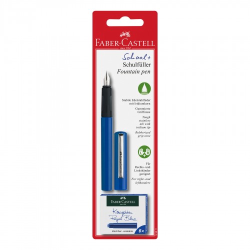 Faber-Castell Писалка, синя, с включени 6 патрончета